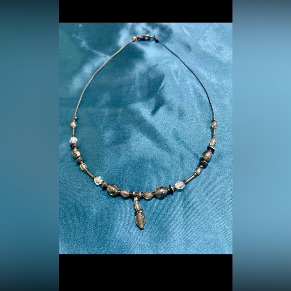 Vintage Handmade Beaded & Wire Choker Necklace